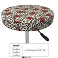 thumbnail image 4 of Lsque Leopard Print Rose Round Bar chair cushion covers Velvet Fabric Premium Comfort Protects from Scratches and Stains for 14-17 Inch Chair- 14 inch, 4 of 7