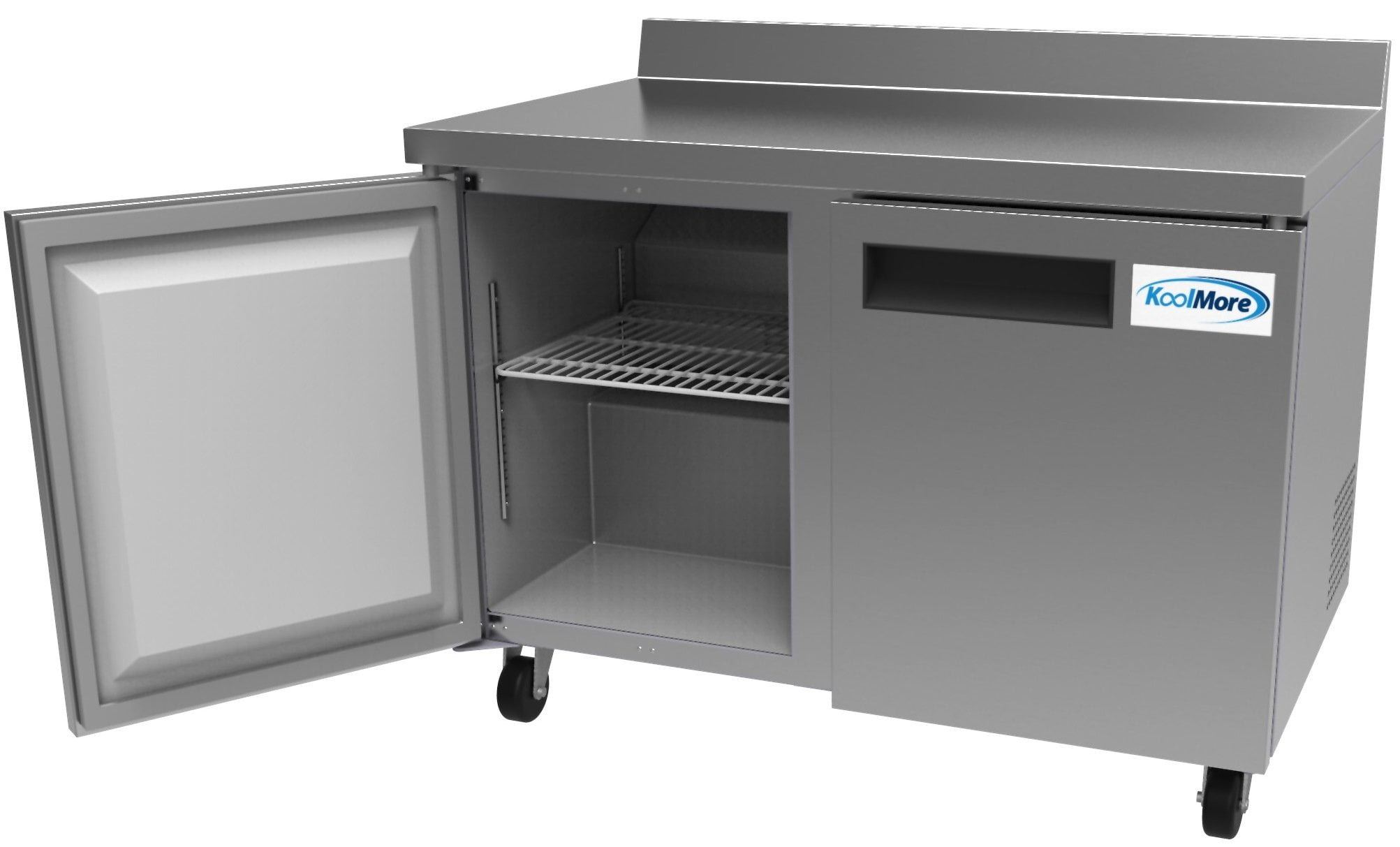 KoolMore 48 in. Commercial Two Door Worktop Refrigerator in Stainless Steel,  12 Cu. ft.