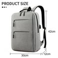 thumbnail image 2 of Mochila para computadora portátil, mochilas de viaje para computadoras portátiles con puerto de carga USB, mochila universitaria, bolsa para computadora, gris, 2 of 6