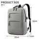 thumbnail image 2 of Mochila para computadora portátil, mochilas de viaje para computadoras portátiles con puerto de carga USB, mochila universitaria, bolsa para computadora, gris, 2 of 6