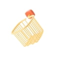 thumbnail image 1 of Bearachild Estante sin perforaciones, caja de cesta de almacenamiento hueca para cocina, soporte de gran capacidad, organizador de artículos Almacenamiento y organización del hogar Naranja amarillo, 1 of 6
