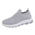 thumbnail image 5 of Rokment Orthopedic Slip on Walking Shoes for Women Lightweight Comfortable Arch Support Platform Wedge Low Heel Athletic Running Tennis Nursing Sneakers Grey Size 8.5, 5 of 6