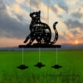 thumbnail image 3 of Handmadetneonsign Custom Metal Galaxy Cat Wind Chime, Metal Cat Garden Decor, Outdoor Tree Hanger, 3 of 5