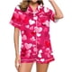 thumbnail image 3 of RKSTN Valentine's Day Gifts Women's Valentines Pajama Sets Plus Size Notch Collar Button Down Valentine Heart Print Short Sleeve T Shirt and Pjs Shorts 2PC Matching Set 2 Piece Summer Loungewear, 3 of 6