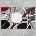 thumbnail image 4 of Red Black Grey Placemats Set of 4 12"x18" Modern Wavy Circles Placemats for Dining Table Indoor Outdoor Kitchen Modern Abstract Art Table Mats Placemat Stripe Swirl Decor Table Place Mats, 4 of 4