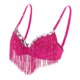 thumbnail image 4 of Sujetador Para Danza Del Vientre Con Lentejuelas Brillantes Y Borlas En La Parte Superior Party Club Rose Red Sunnimix Sujetador de danza del vientre para mujer, 4 of 8