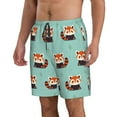 thumbnail image 2 of KLL Fox Men's Casual Summer Beach Shorts Hawaiian Shorts with Pockets-X-Large, 2 of 5