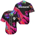 thumbnail image 4 of Seven Lions Baseball Jersey Men/Women Casual Thin button Baseball uniform Oil Slick Custom For EDM, 4 of 7