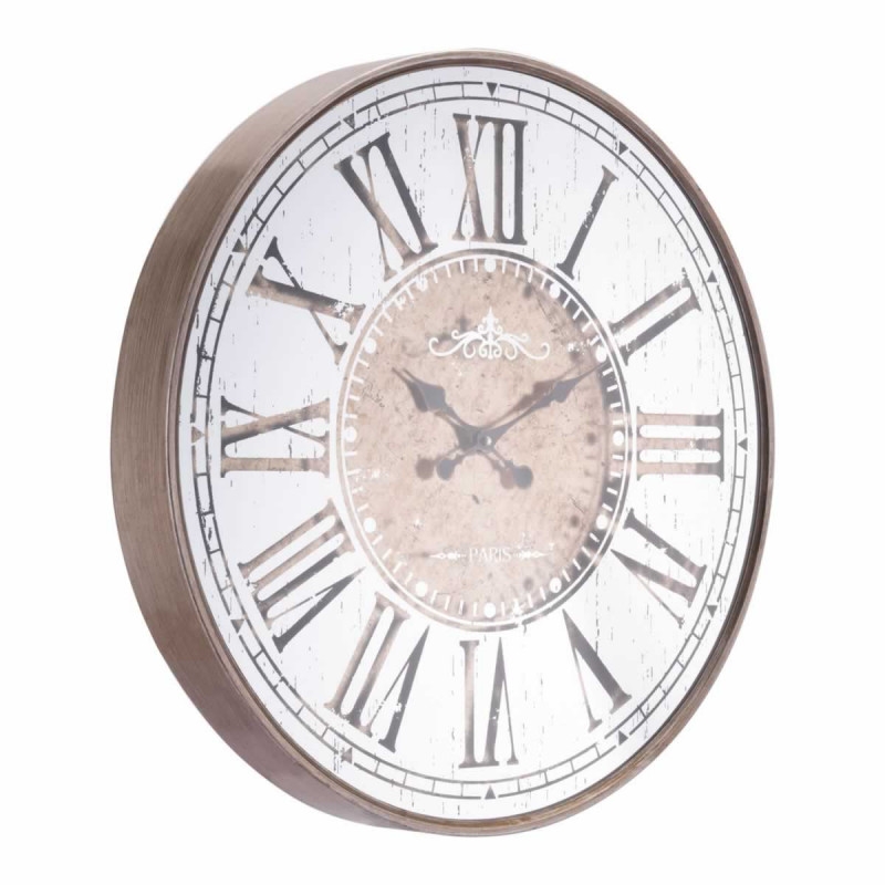 Wall Clock Silver Antique Hora Bedroom Bathroom Laundry Office Decor