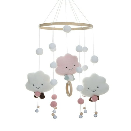 

Baby Bed Bell Rotating Hanging Ornament Hairball Cloud Rattle Pendant Decor Room