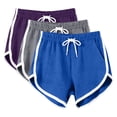 thumbnail image 2 of yillto Women Shorts Lounge 3 Pack Athletic Elastic Waist Drawstring Comfy Summer Shorts with Pockets, 2 of 7