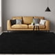 thumbnail image 3 of Alfombra Gifeas, grande, ultrasuave y moderna, 120 x 180 cm, color negro, 3 of 9
