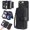 Black, variant on For iPhone 8 Plus/7 Plus Wallet Case, Luxury Zipper Purse Case with [14 Card Slots] & ID Window, Detachable Magnetic PU Leather Flip Kickstand Folio Case with RFID Blocking & Wrist Strap,Winered