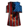thumbnail image 5 of IROINNID 4th of July T-Shirt For Women Fashion Summer Casual Strapless Blouse Top V-Neck Women Tops Independence Day, 5 of 5