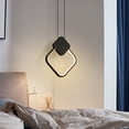 thumbnail image 5 of Black Dimmable LED Pendant Light Fixture, Minimalist Nordic Style Modern Decorative Pendant Lighting, Simple Geometric Shape Hanging Lamp, Adjustable Height Ceiling Chandelier for Bedside Bar Counter, 5 of 7