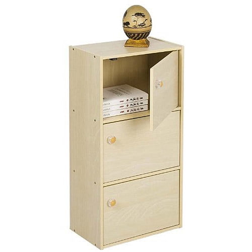 Photo 1 of Furinno 11202SBE Pasir 3-Tier Bookcase with Door with Round Handle...**PREVIOUSLY OPENED**, 
