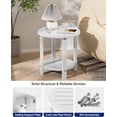 thumbnail image 6 of PetFurnishn  Outdoor Side Table for Patio: 16in HIPS Small Round Outdoor End Table - 2-Tier Adirondack Tables for Patio Porch Yard Poolside Living Room Beach Bedroom (White, 1 Pack), 6 of 8