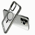 thumbnail image 2 of ELEHOLD Metal Case for iPhone 15 Pro Max 6.7 Inch,Rugged Stainless Steel Frame Transparent Clear Back Strong Magnetic Compatible with MagSafe Shockproof Protective Case for iPhone 15 Pro Max,Gold, 2 of 7