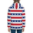 thumbnail image 4 of Hoodies for Teen Girls Boys - American Patriotic Stars And Stripes Warm Boys' Fashion Zip Up Hoodies & Sweatshirts, Boys Girls Kids Clothes Size 14-16 Youth Pullover with Kangaroo Pocket, 4 of 5
