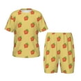 thumbnail image 4 of Picia Hand Drawn Strawberry Printed Boys' Kids-PJ Snug Fit Cotton Short Sleeve Top and Shorts 2 Piece Pajama Set-X-Large, 4 of 9