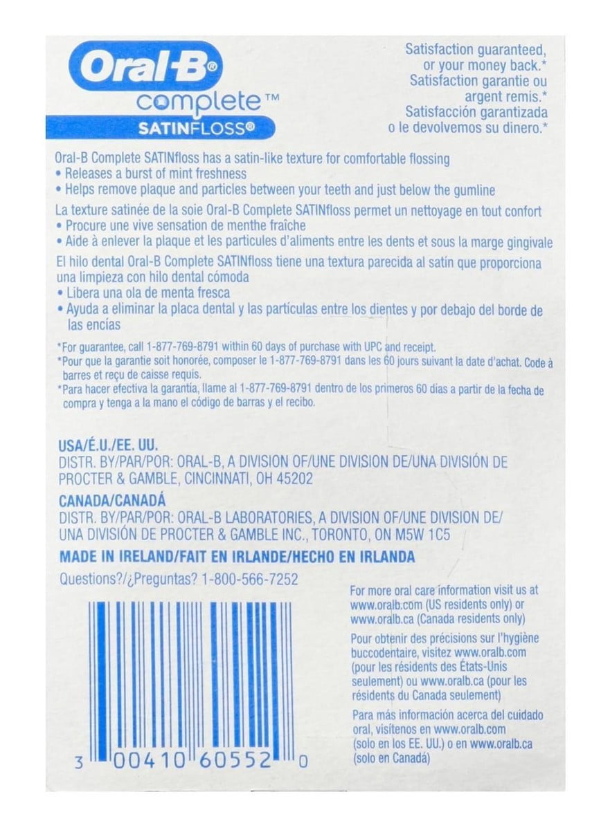 Oral-B 54 Yards Floss Satin Mint (6 Pack)