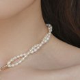 thumbnail image 7 of Ziurtnc Double Layer Faux Pearls Choker Necklace Adjustable Fine Workmanship Elegant Valley Flower Decor Women Necklace Jewelry Accessories, 7 of 7