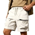 thumbnail image 6 of Gyexs Athletic Shorts for Men Men 9 Inch Chino Cotton Shorts Gym Soft Breathable Summer Shorts Outdoor Activewear Light Gray, Size XXXL, 6 of 6
