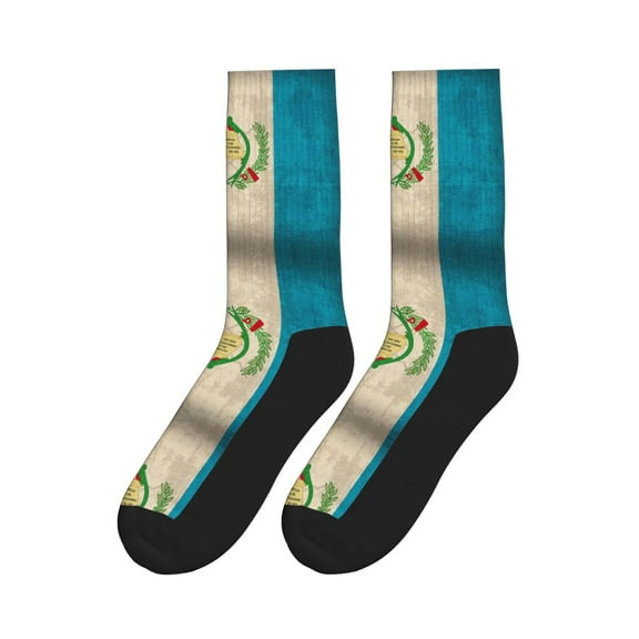 Men Women Guatemala Flag Proud Guatemalan Vintage Funny Novelty Mid-Crew Socks