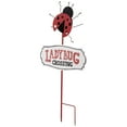 thumbnail image 3 of Northlight Ladybug Crossing Metal Outdoor Garden Stake - 23", 3 of 6