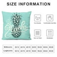 thumbnail image 6 of GOSMITH Cute Girl Aloha Pineapple Pattern Square Decorative 2-Piece Short Plush Pillowcase White, 6 of 6