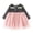 Pink, variant on Sngxgn Girl's Dresses Button up Long Sleeve Casual Sundress A-line Dress(Pink,110)