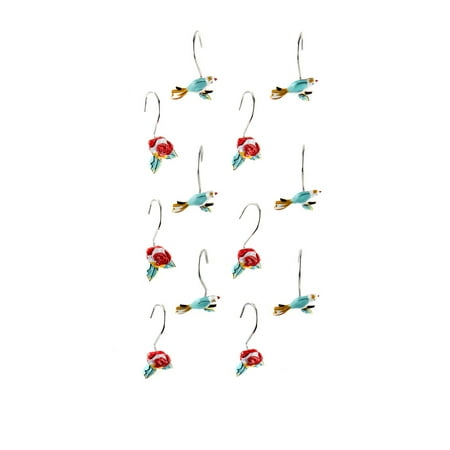 Lenox Simply Fine Chirp Shower Curtain Hooks Multi Color