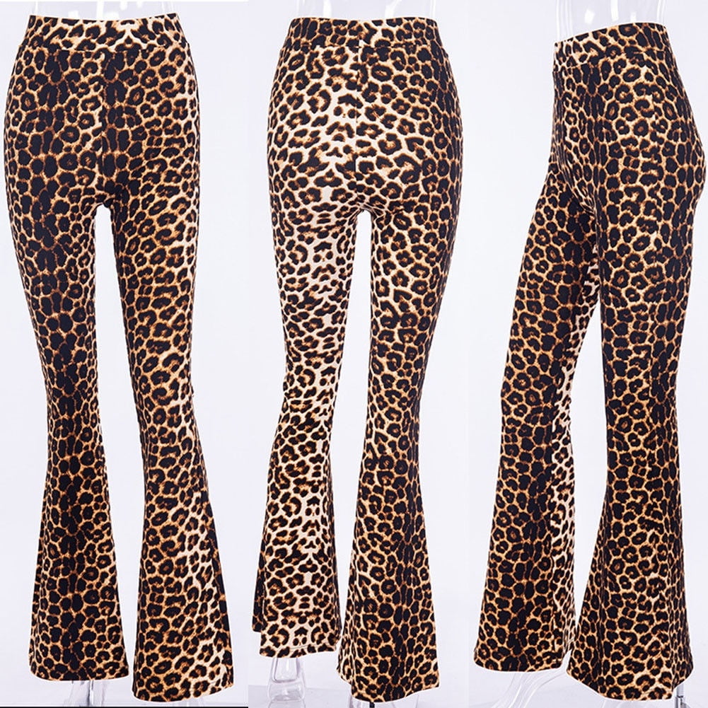 leopard print wide leg jeans