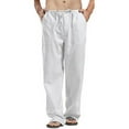 thumbnail image 2 of Men's Casual Linen Pants Yoga Drawstring Loose Trousers, 2 of 4