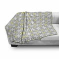 thumbnail image 3 of Grey and Yellow Soft Flannel Fleece Throw Blanket, Retro Geometric Vintage Design Star Shapes with Dots, Cozy Plush for Indoor and Outdoor Use, 50" x 70", Pale Yellow Warm Taupe, by Ambesonne, 3 of 6