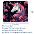 thumbnail image 5 of Unicorn Printed Gaming Mousepad Desk Pad, Square 8.3x9.8 Inch Non-Slip Rubber Bottom Mouse Mat for Office and Gaming, 5 of 6