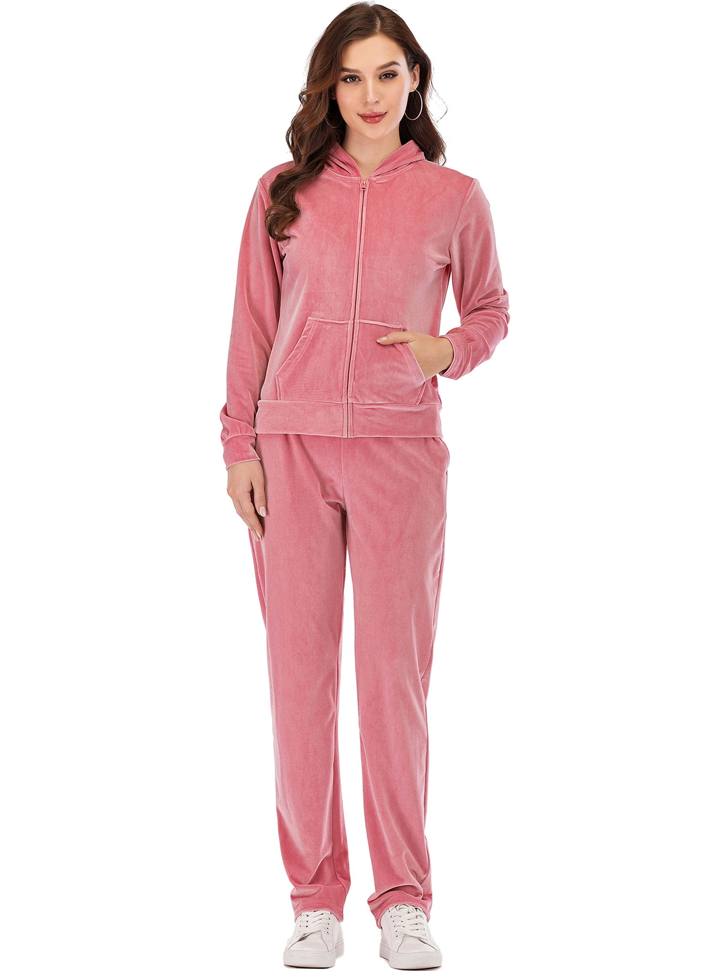 LELINTA Womens Velour Tracksuit Sets Outfit Hoodie and Pants Winter Warm  Sweatsuit Yoga Running Sport Activewear M-3XL - Walmart.com