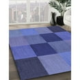 thumbnail image 3 of Ahgly Company Machine Washable Indoor Square Transitional Sky Blue Area Rugs, 5' Square, 3 of 7