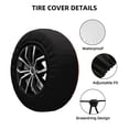 thumbnail image 2 of Naloa Mysterious Hooded Wolf PVC Leather Spare Tire Wheel Cover Spare Tire Cover, for Car Truck SUV Camper Trailer Universal Fit(14-17in)-, 2 of 6