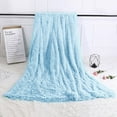 thumbnail image 6 of Homore Fashional Shaggy Faux Fur Throw Blanket for Kids and Adult, 60" x 80" , Sky Blue, 6 of 7