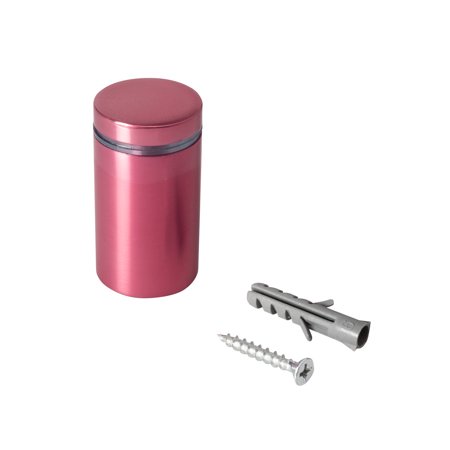 

Sign Standoff 1 Diameter x 1-1/2 Barrel Length Rosy Pink Aluminum Eco Series Easy Fasten Standoff Pack of 2 by Outwater