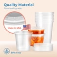 thumbnail image 3 of Fit Meal Prep 40 Pack 8 oz Deli Containers with Lids,Leakproof Quart Containers with Lids, Clear Plastic Food Storage Container with Lid, Microwave Freezer Safe Meal Prep Container, 3 of 7