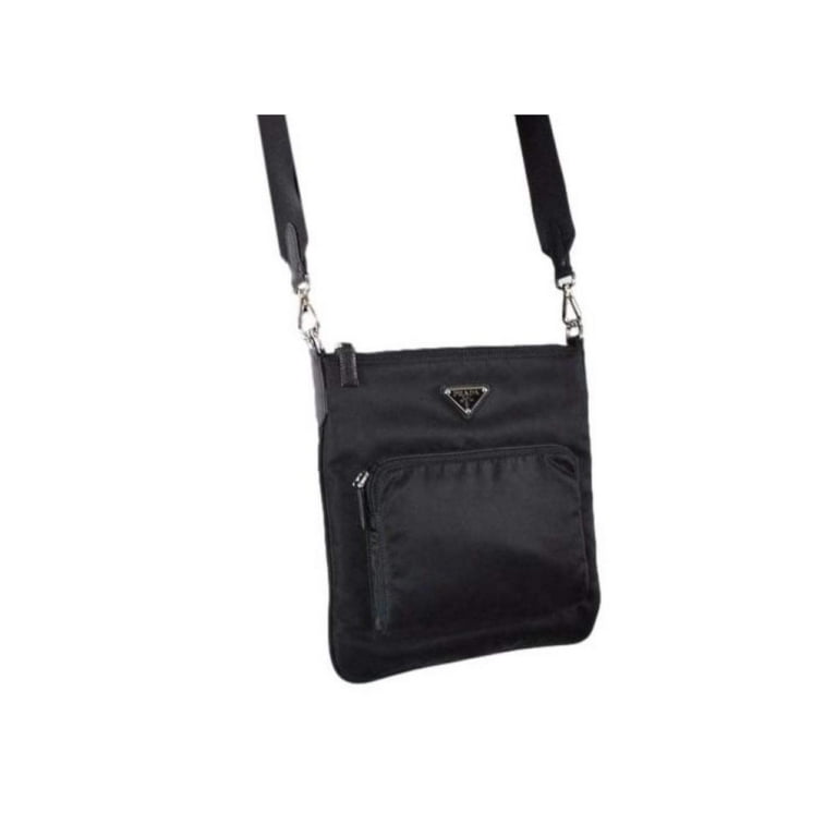 Prada Tessuto Re-Nylon Black Messenger Crossbody Handbag Prada Tessuto Re-Nylon Black Messenger Crossbody Handbag