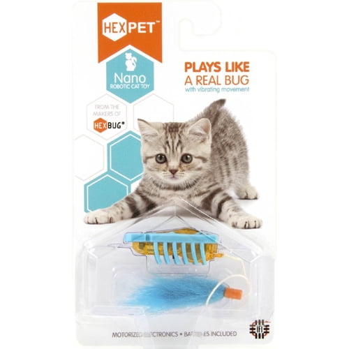 HEXBUG Nano Robotic Cat Toy, Blue and Orange - Walmart.com - Walmart.com