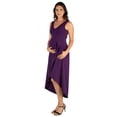thumbnail image 2 of Maternity Sleeveless Fit N Flare High Low Dress, 2 of 5