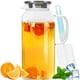 thumbnail image 1 of Jarra de vidrio Yirilan de 2 litros de agua con tapa y boquilla para bebidas, 1 of 7