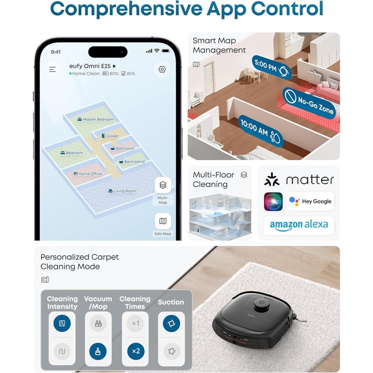 eufy Omni Robot Vacuum and Mop Combo E25 and Official Dust Bags