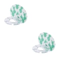 thumbnail image 4 of Cateissary Cepillo de Soporte de pared Baño Adhesivo Cepillo de de Afeitadora de barba Estante de almacenamiento, Carta Cara sonriente cactus verde 2Conjunto, 4 of 6