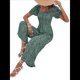 thumbnail image 1 of Mono de Verano 2025 para Mujer, Estilo Floral, Informal, Holgado, con Pierna y Corta. Verde S, 1 of 8