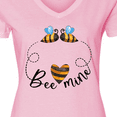 thumbnail image 4 of Inktastic Valentine’s Day Bee Mine Cute Bees and Heart Women's V-Neck T-Shirt, 4 of 5
